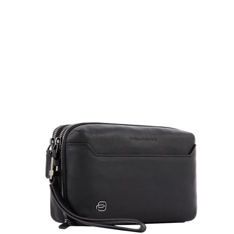 Pochette Uomo Black Square Piquadro Nero